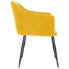 vidaXL Chaises &agrave; manger lot de 2 Jaune moutarde Velours