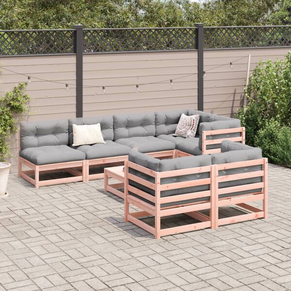 vidaXL Salon de jardin 8 pcs bois massif sapin de douglas