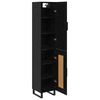 vidaXL Haut Armoire Ch&ecirc;ne noir 34,5 x 34 x 180 cm Bois d'ing&eacute;nierie
