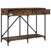 vidaXL Table console ch&ecirc;ne fum&eacute; 100x39x78,5 cm bois d'ing&eacute;nierie