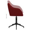 vidaXL Chaises &agrave; manger pivotantes lot de 2 rouge bordeaux velours
