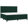 vidaXL Sommier &agrave; lattes de lit et matelas Vert fonc&eacute; 200x200cm Velours