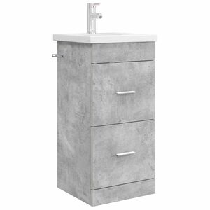 vidaXL Meuble de salle de bain avec &eacute;vier Gris b&eacute;ton 42 x 40 x 84,5 cm
