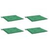 vidaXL Coussins de chaise jardin lot de 4 vert 50x50x4 cm tissu oxford