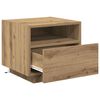 vidaXL Cabinet de chevet 2 pcs Ch&ecirc;ne artisanal 40 x 39 x 37 cm