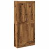 vidaXL Buffet haut vieux bois 82,5x30,5x185 cm bois d'ing&eacute;nierie
