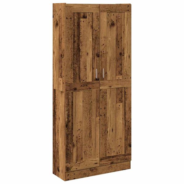 vidaXL Buffet haut vieux bois 82,5x30,5x185 cm bois d'ing&eacute;nierie