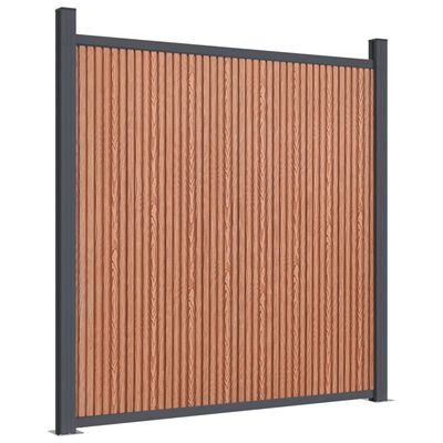 vidaXL Panneau de clôture marron 1391x186 cm WPC