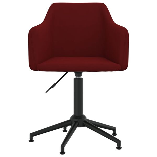 vidaXL Chaises &agrave; manger pivotantes lot de 4 Rouge bordeaux Velours