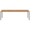 vidaXL Table de jardin pour repas Gris 250 x 100 x 75 cm Poly rotin