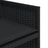 vidaXL Ensemble &agrave; manger de jardin 11 pcs coussins noir r&eacute;sine tress&eacute;e
