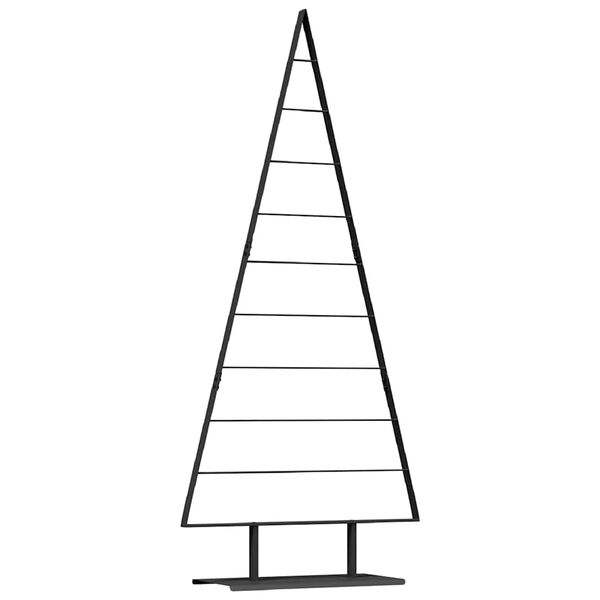 vidaXL Arbre de Noël en métal avec support Noir 210 cm Acier