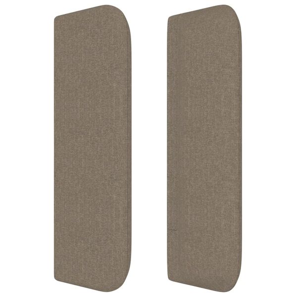 vidaXL T&ecirc;te de lit avec oreilles Taupe 93x16x78/88 cm Tissu