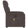 vidaXL Fauteuil de massage inclinable Marron foncé Tissu