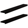 vidaXL Appuis de fen&ecirc;tre 2 pcs marron fonc&eacute; bois de ch&ecirc;ne massif
