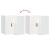vidaXL Armoire murale d'angle de cuisine Porto blanc brillant
