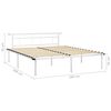 vidaXL Cadre de lit sans matelas blanc m&eacute;tal 180x200 cm