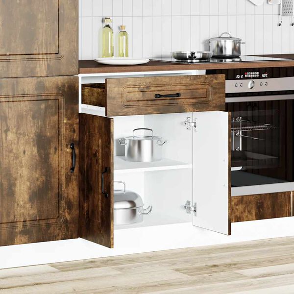 vidaXL Armoire de cuisine Kalmar ch&ecirc;ne fum&eacute; bois d'ing&eacute;nierie