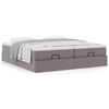 VidaXL Cadre de lit ottoman avec matelas gris 160x200 cm similicuir