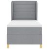 vidaXL Lit &agrave; ressorts avec matelas gris fonc&eacute; 90x190 cm Gris clair