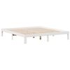 vidaXL Lit bibliothèque sans matelas blanc 180x200 cm bois pin massif