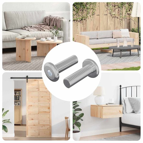 vidaXL Vis 2 pcs Argent&eacute; 8 x 25 mm Acier