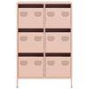 vidaXL Buffet haut rose 68x39x101,5 cm acier