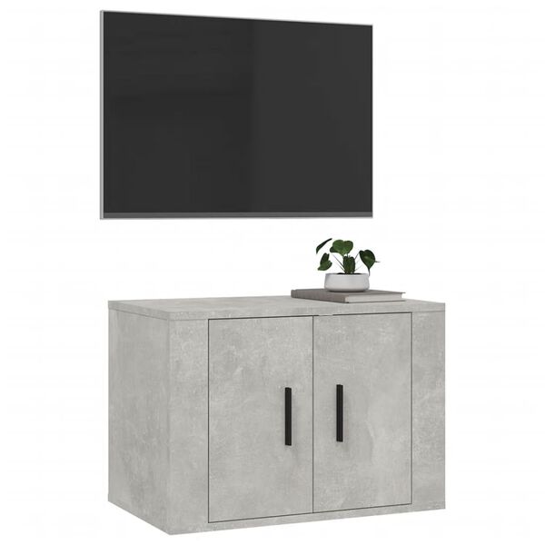 vidaXL Meuble TV mural Gris b&eacute;ton 57x34,5x40 cm