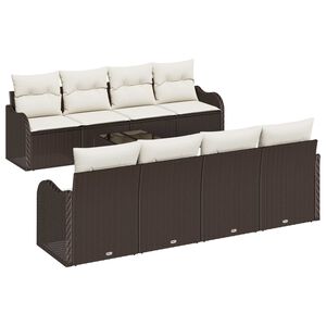 vidaXL Ensemble de canap&eacute; de jardin 9 pc 8-Nombre de places