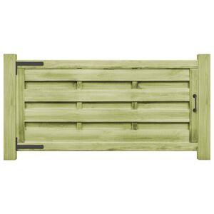 vidaXL Portillons 2 pcs Bois de pin impr&eacute;gn&eacute; 150x75 cm Vert