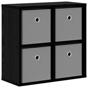 vidaXL Buffet avec tiroir Ch&ecirc;ne noir 49,5 x 22 x 47 cm