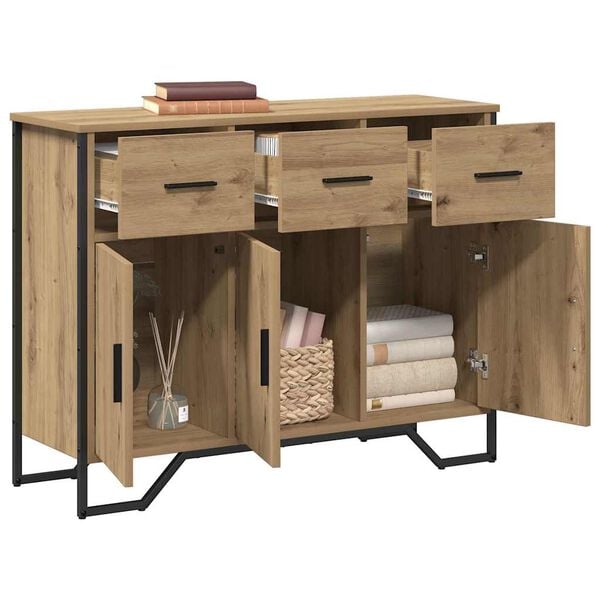 vidaXL Buffet avec tiroir Ch&ecirc;ne artisanal 97 x 32,5 x 74,5 cm