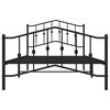 vidaXL Cadre de lit m&eacute;tal sans matelas avec pied de lit noir 107x203cm