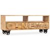 vidaXL Meuble TV Bois de manguier massif 120 x 30 x 48 cm