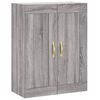 vidaXL Buffet haut Sonoma gris 69,5x34x180 cm Bois d'ing&eacute;nierie