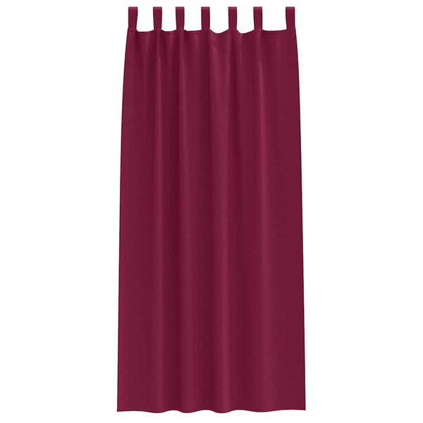 vidaXL Rideaux occultants avec anneaux 2 pcs Bordeaux 225 x 140 cm