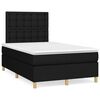 vidaXL Sommier &agrave; lattes de lit matelas et LED noir 120x190 cm tissu