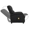 vidaXL Fauteuil de massage noir cuir véritable