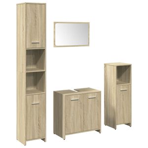 vidaXL Ensemble de meubles de salle de bain 4 pcs ch&ecirc;ne sonoma