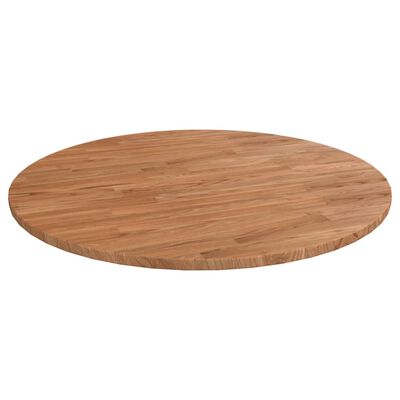 vidaXL Dessus de table rond Marron clair Ø70x1,5 cm Bois chêne traité
