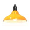 vidaXL Lampe suspendue réglable hauteur E27 jaune brillant Ø31cm métal