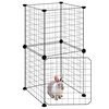 vidaXL Cage animaux de compagnie à 8 panneaux et porte Noir 35x35 cm