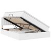 vidaXL Lit avec rangement et matelas Blanc pur 140 x 190 cm