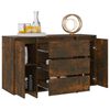 vidaXL Buffet avec 3 tiroirs ch&ecirc;ne fum&eacute; 120x41x75 cm bois d'ing&eacute;nierie