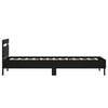 vidaXL Cadre de lit sans matelas avec t&ecirc;te de lit noir 90x200 cm