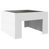 vidaXL Table basse avec LED infini blanc 50x50x30 cm