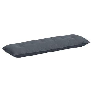 vidaXL Coussin de Dos Gris fonc&eacute; 160 x 50 cm Tissu en velours c&ocirc;tel&eacute;