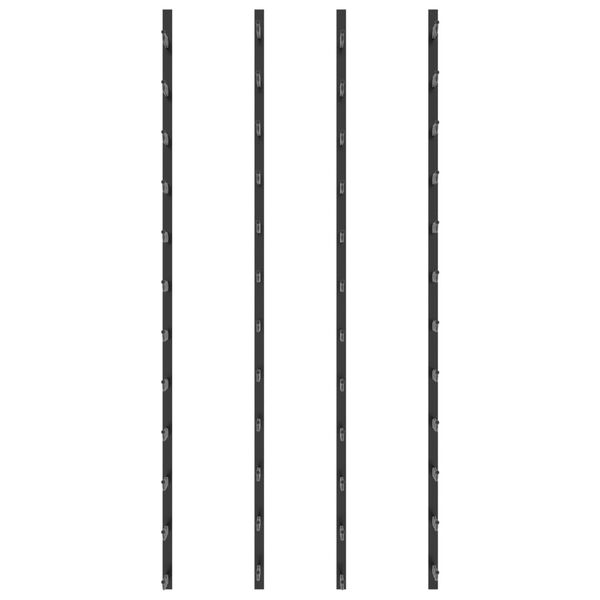 vidaXL Casiers à bouteilles muraux pour 72 bouteilles 2 pcs Noir Fer