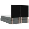 vidaXL Lit avec rangement et matelas Gris fonc&eacute; 140 x 190 cm Polyester