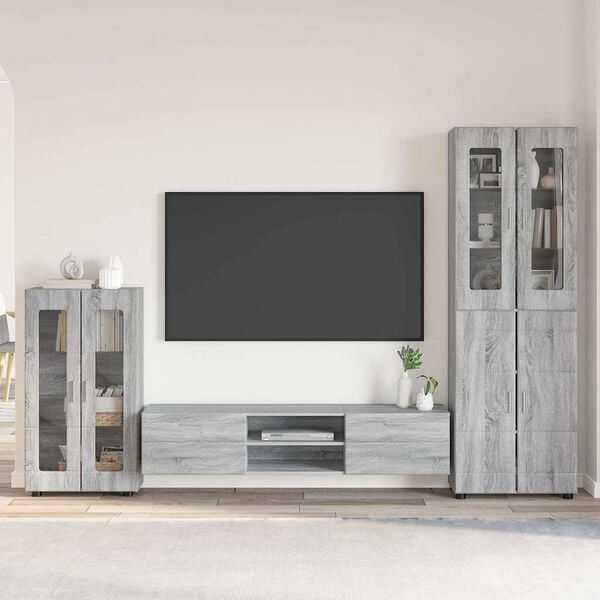 vidaXL Ensemble meuble TV FLORIN Gris Sonoma Bois d'ing&eacute;nierie